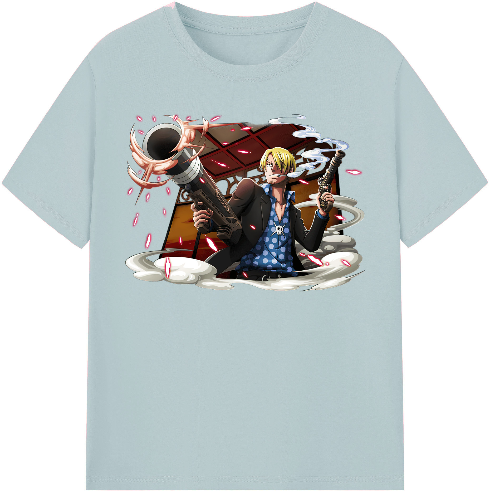 ワンピース サンジ ONE PIECE Sanji 綿100％半袖Tシャツ（フロントプリント）